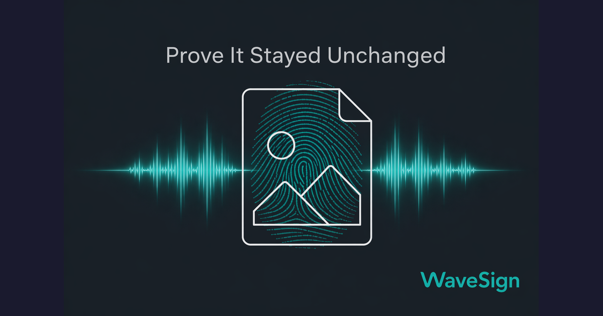 How to Prove an Image Has Not Been Edited