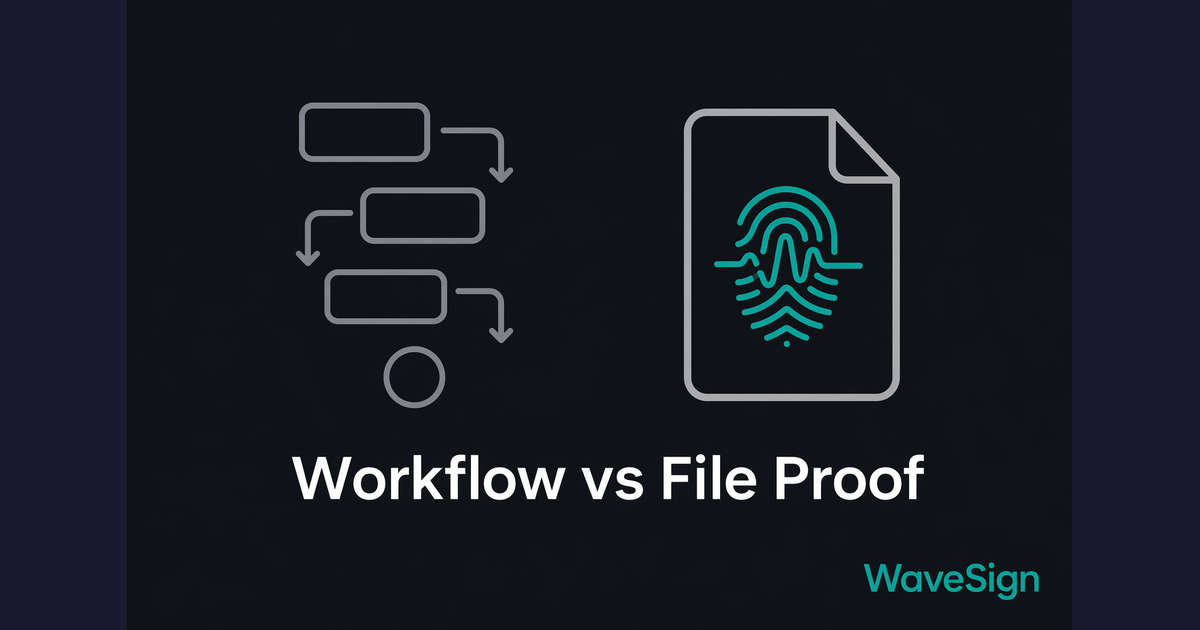 WaveSign vs DocuSign: File Authentication vs E-Signature Workflow